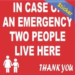 In Case of Emergency Sticker