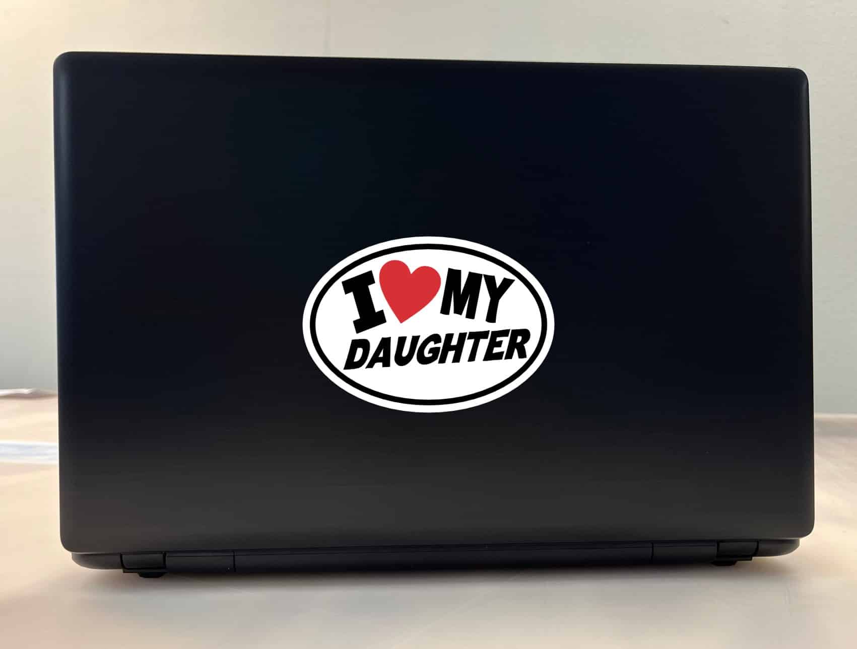 StickerTalk I Love My Daughter Heart Vinyl Sticker, 5 inches by 3.5 inches - Image 3