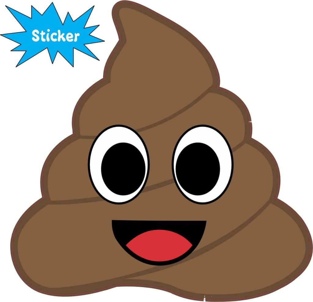 Person Poop Sticker StickerTalk Cute Poop Vinyl Sticker, 4 inches x 4 inches – StickerTalk®