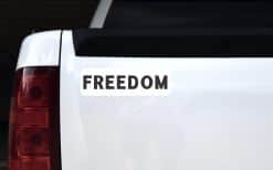 bold typography, patriotic text, clean minimal design - vinyl removable sticker