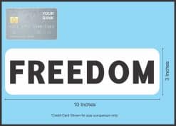 bold typography, patriotic text, clean minimal design - vinyl removable sticker