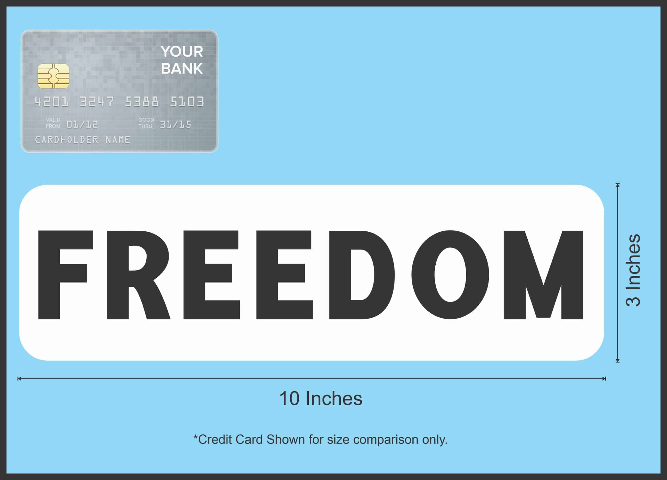 bold typography, patriotic text, clean minimal design - vinyl removable sticker