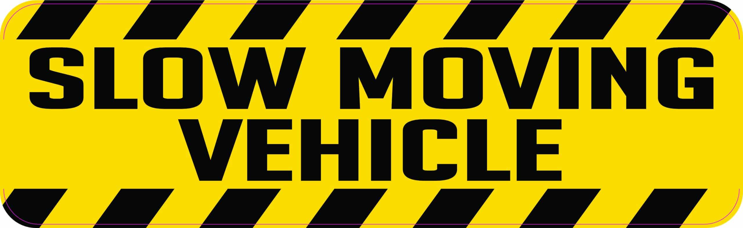 diagonal hazard stripes, bold text, high contrast colors - vinyl removable sticker