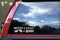 dog silhouette, baby silhouette, bold text - vinyl removable sticker
