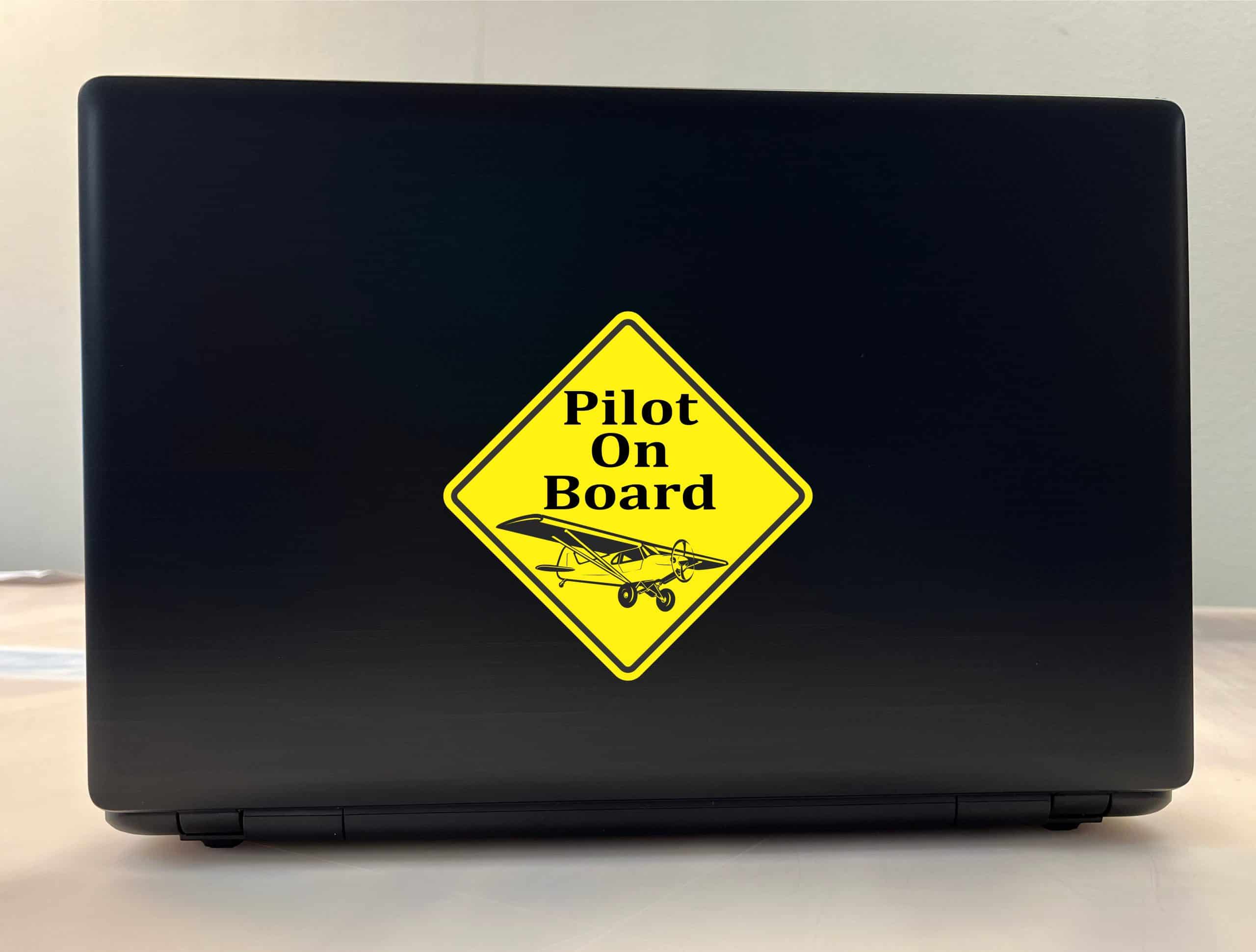 diamond shape, vintage aircraft illustration, bold typography - vinyl removable sticker