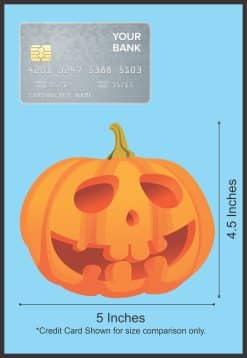 jack-o'-lantern face, carved pumpkin design, triangle eyes - vinyl removable sticker