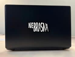 state silhouette shape, bold typography, high contrast colors - vinyl removable sticker