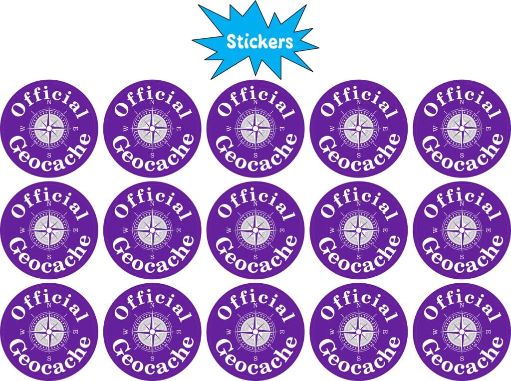 StickerTalk Official Geocache Purple Vinyl Sticker Sheet, 1 inches x 1 ...