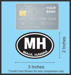 oval shape, bold typography, geographic identifier format - vinyl removable sticker