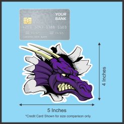 dragon head, breaking through effect, scales texture - vinyl removable sticker