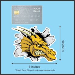 dragon head, sharp spikes, aggressive expression - vinyl removable sticker