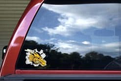 dragon head, sharp spikes, aggressive expression - vinyl removable sticker