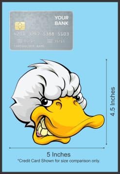 cartoon duck character, white chef hat, friendly smile - vinyl removable sticker