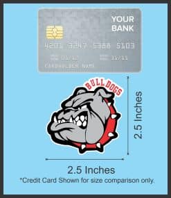 bulldog head, spiked collar, fierce expression - vinyl removable sticker