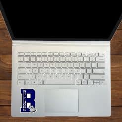 jersey number 8, bulldogs text, bulldog mascot head - vinyl removable sticker