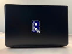 jersey number 8, bulldogs text, bulldog mascot head - vinyl removable sticker