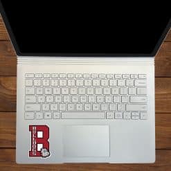 letter B logo, bulldog mascot head, vertical text - vinyl removable sticker