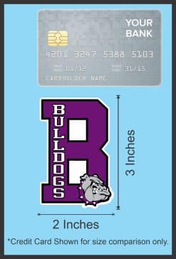 jersey number 8, bulldogs text, bulldog mascot head - vinyl removable sticker