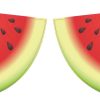 watermelon slices, black seeds, realistic fruit artwork - vinyl removable sticker