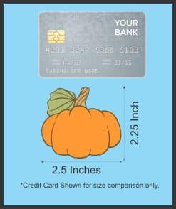 cartoon pumpkins, ribbed texture, curved stems - vinyl removable sticker
