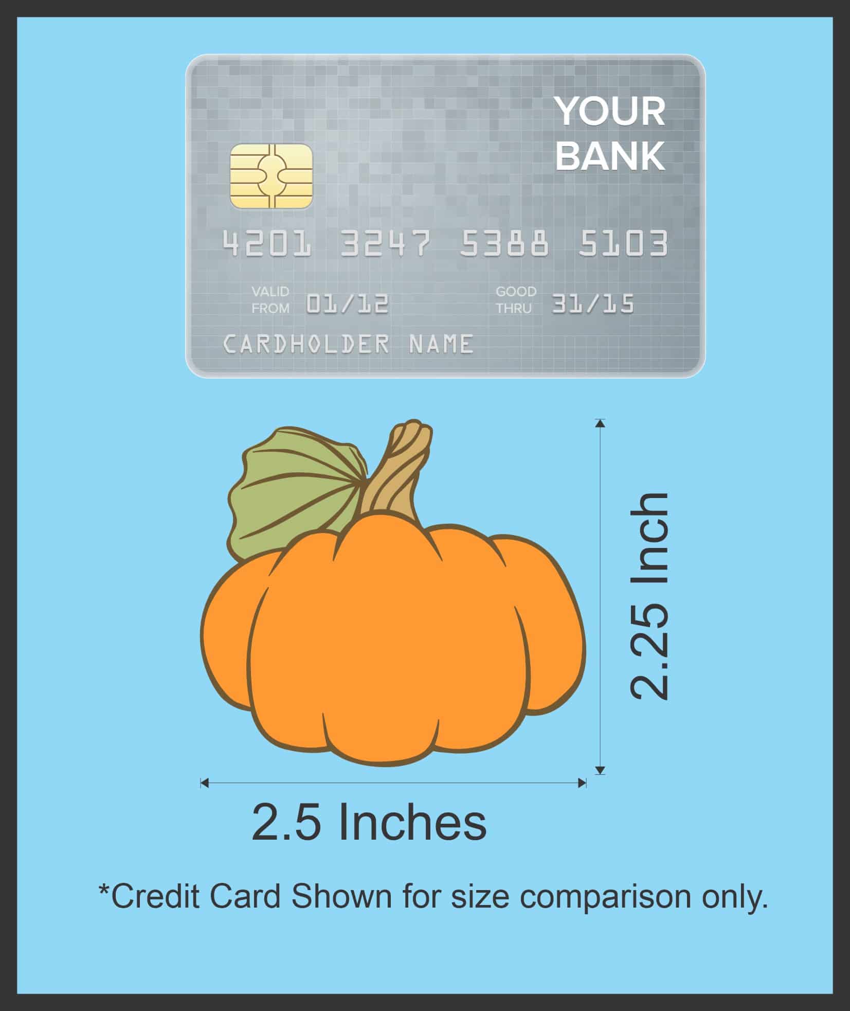cartoon pumpkins, ribbed texture, curved stems - vinyl removable sticker