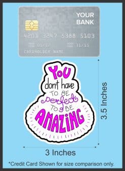 motivational text, cloud-like decorative borders, gradient purple to pink coloring - vinyl removable sticker