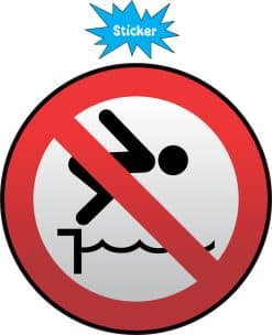 No Diving Sticker
