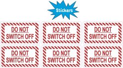 diagonal striping border, bold typography, warning text - vinyl removable sticker