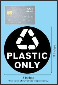 circular design, recycling symbol, bold typography - vinyl removable sticker