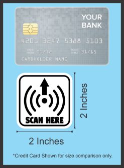 concentric circles, upward arrow, bold text - vinyl removable sticker