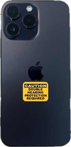bold yellow background, black text, caution header - vinyl removable sticker