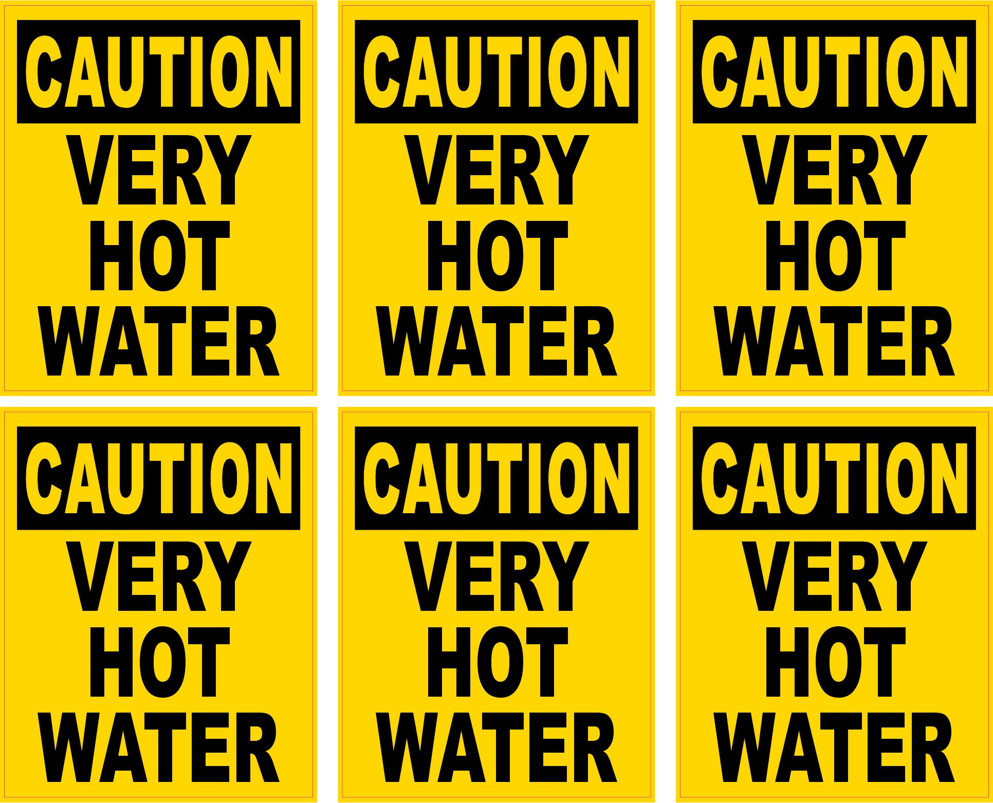bold yellow background, black text banner, standard safety warning format - vinyl removable sticker