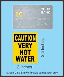 bold yellow background, black text banner, standard safety warning format - vinyl removable sticker