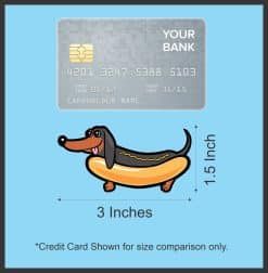 cartoon dachshunds, hot dog buns, condiment squiggles - vinyl removable sticker