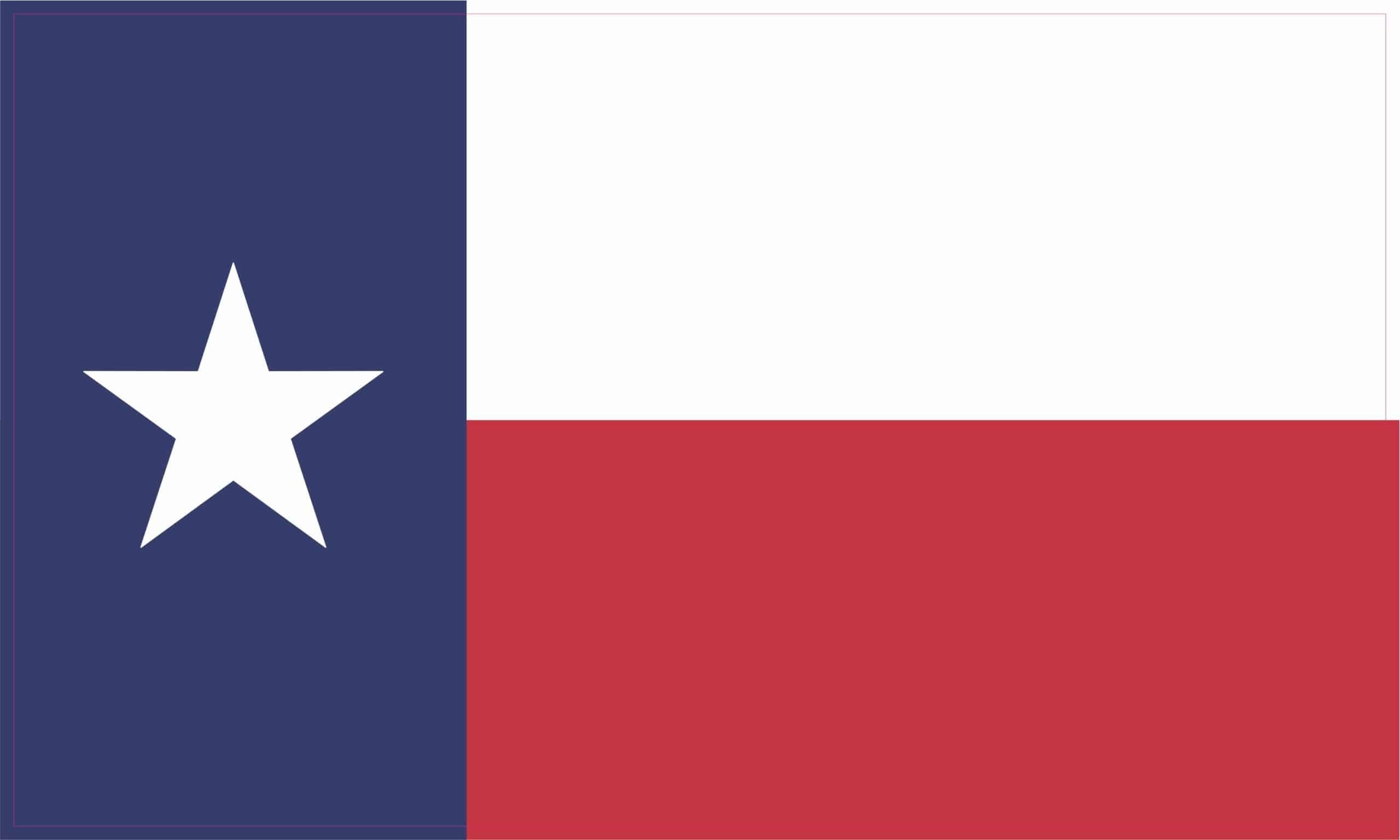 lone star, blue field, red stripe - vinyl removable sticker