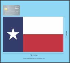 five-pointed white star, blue canton, red and white horizontal stripes - vinyl removable sticker