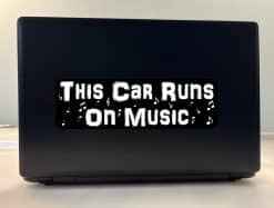 bold typography, musical notes, treble clef - vinyl removable sticker