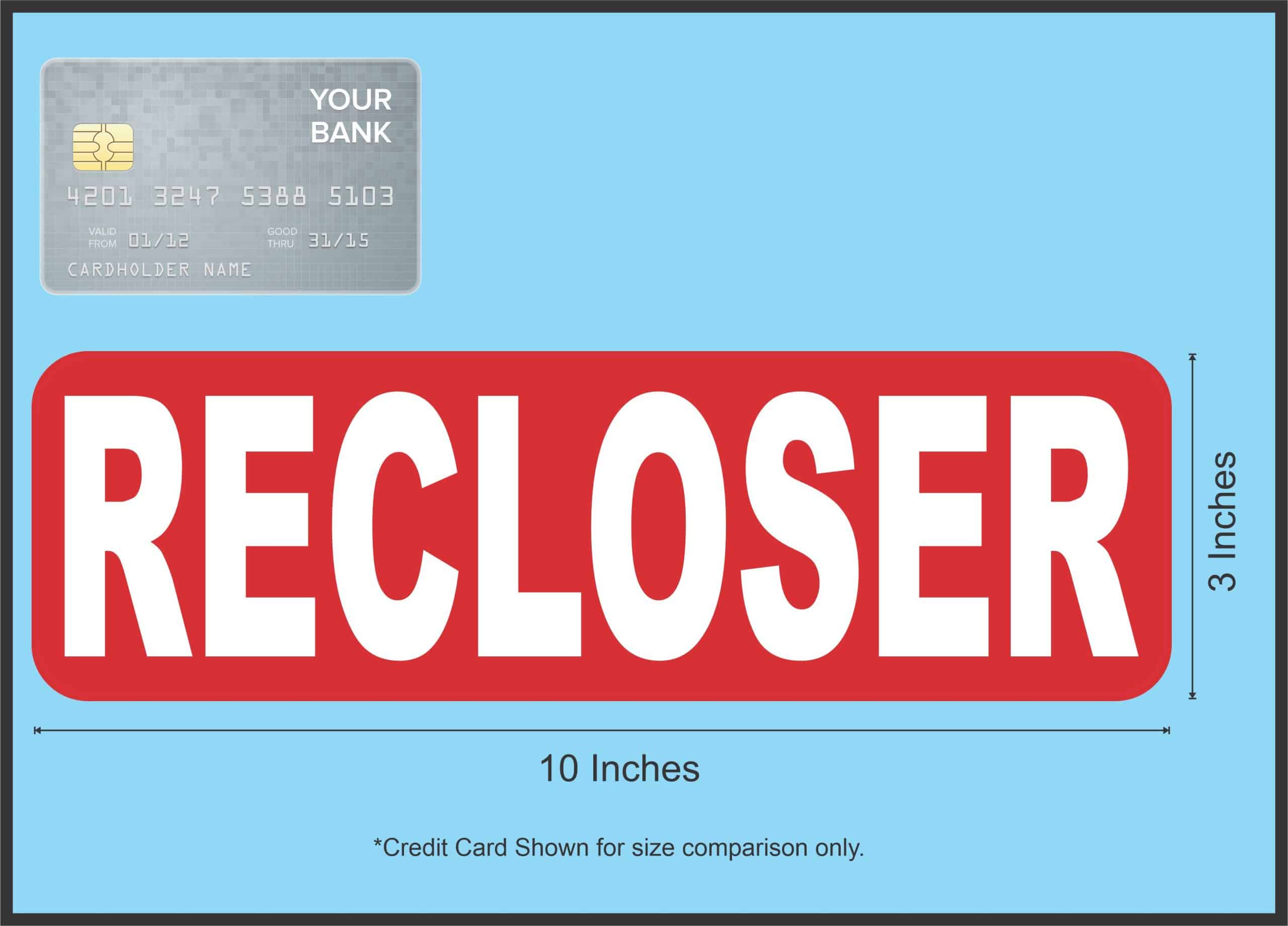 bold red background, white block lettering, rectangular format - vinyl removable sticker