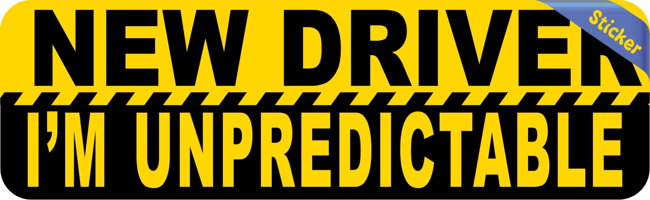 bold typography, warning stripes, high contrast colors - vinyl removable sticker