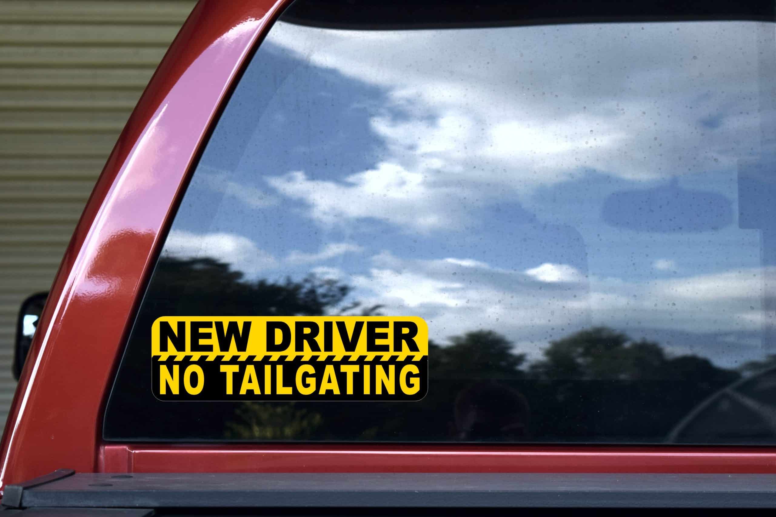bold typography, safety stripe pattern, high contrast colors - vinyl removable sticker