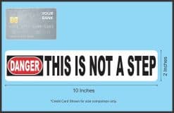 red danger oval, bold black text, high contrast design - vinyl removable sticker