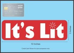 bold typography, starburst accent, contrasting colors - vinyl removable sticker