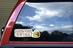 cartoon snail character, humorous text message, speech bubble design - vinyl removable sticker