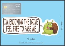 cartoon snail character, humorous text message, speech bubble design - vinyl removable sticker