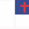 Christian flag, Latin cross, blue canton - vinyl removable sticker