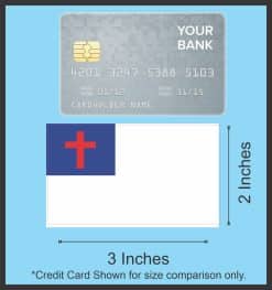 Christian flag, Latin cross, blue canton - vinyl removable sticker