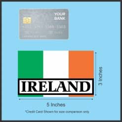 tricolor flag, bold text overlay, traditional Irish colors - vinyl removable magnet