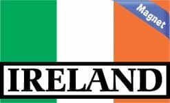 tricolor flag, bold text overlay, traditional Irish colors - vinyl removable magnet