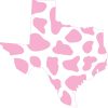 irregular cow spots, pink and white pattern, animal print design - vinyl removable sticker