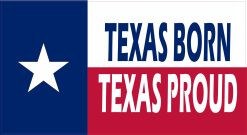 lone star flag, bold typography, patriotic colors - vinyl removable sticker
